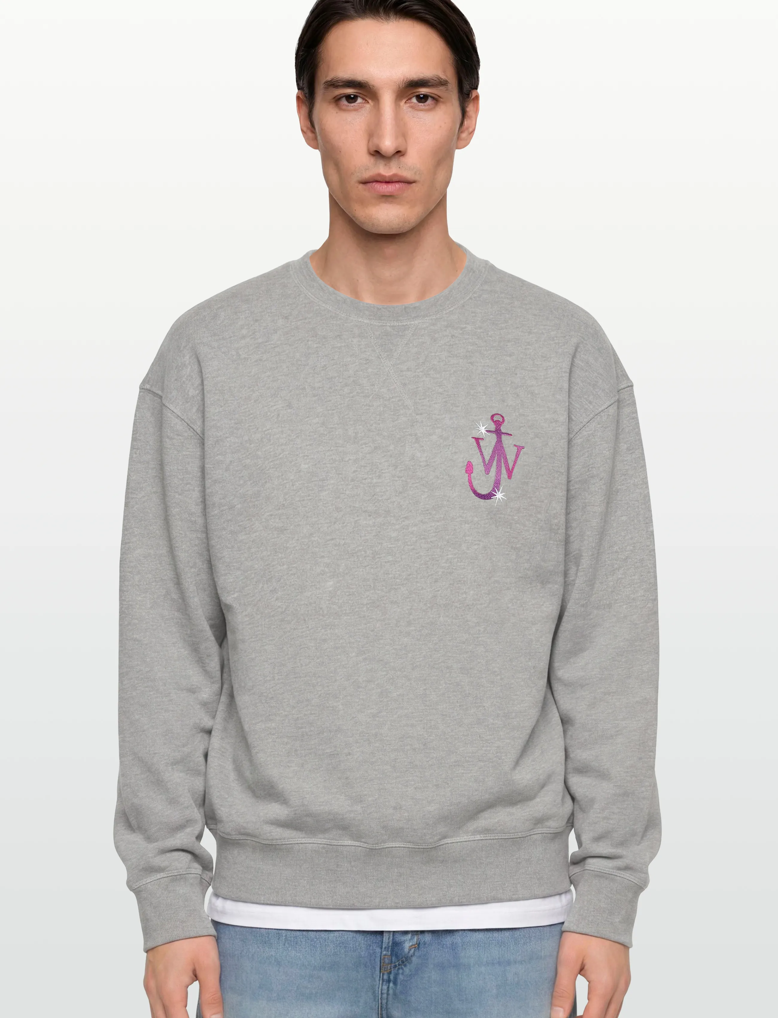 Melange Grey Cotton Oversize Sweatshirt 2