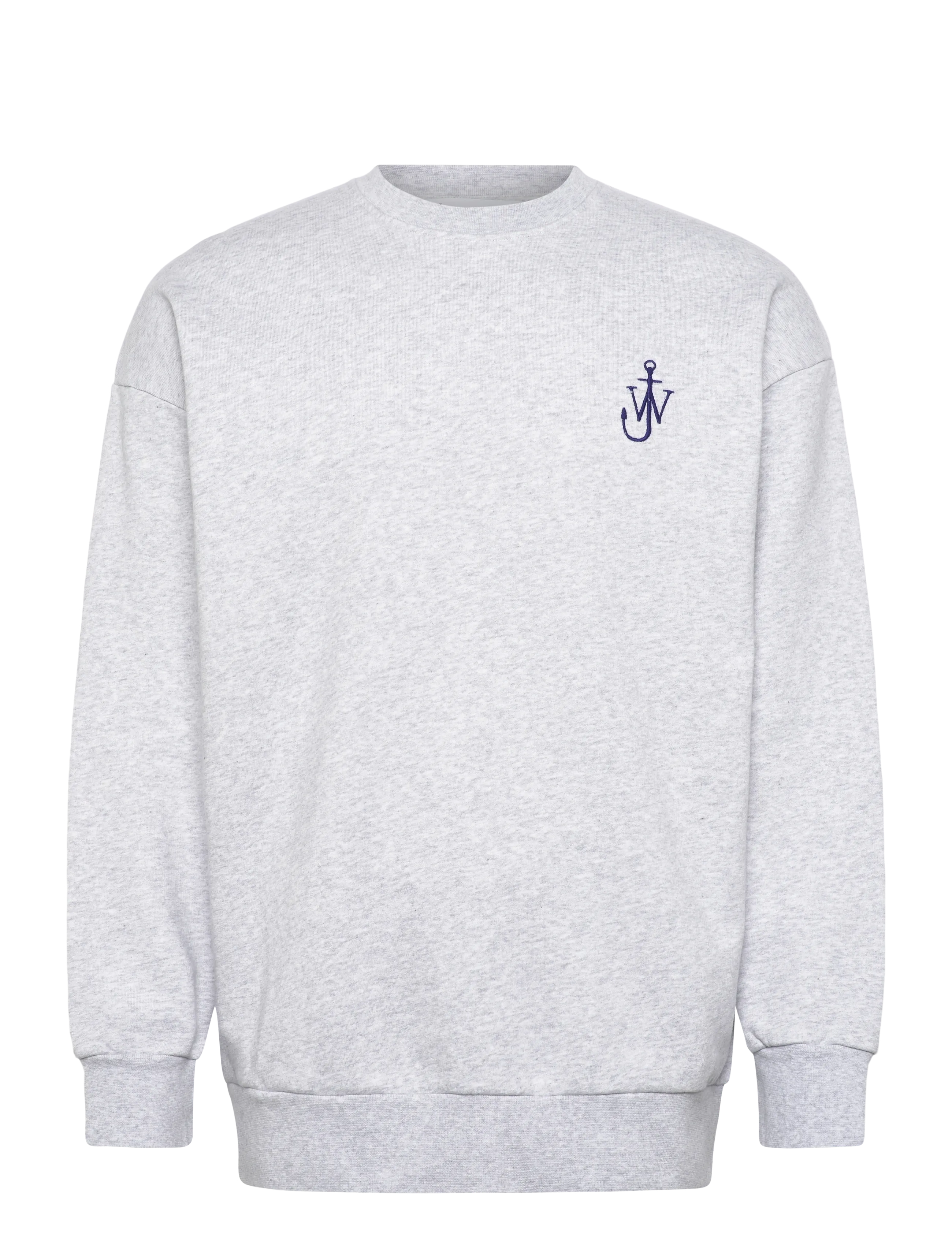 JW Anderson Anchor-logo organic cotton Sweatshirt - Sweatshirts - GREY / grey