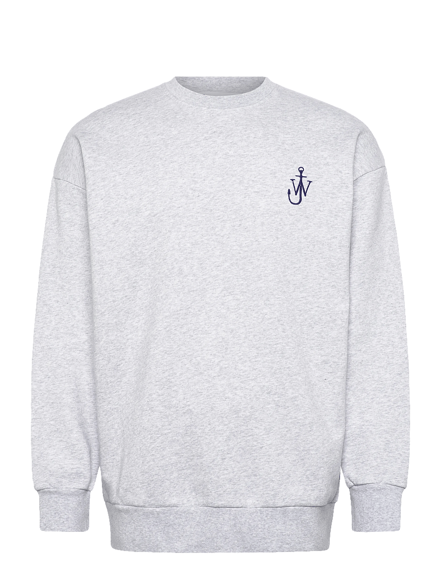 JW Anderson - Anchor-logo organic cotton Sweatshirt - sweatshirts & hoodies - grey - 1