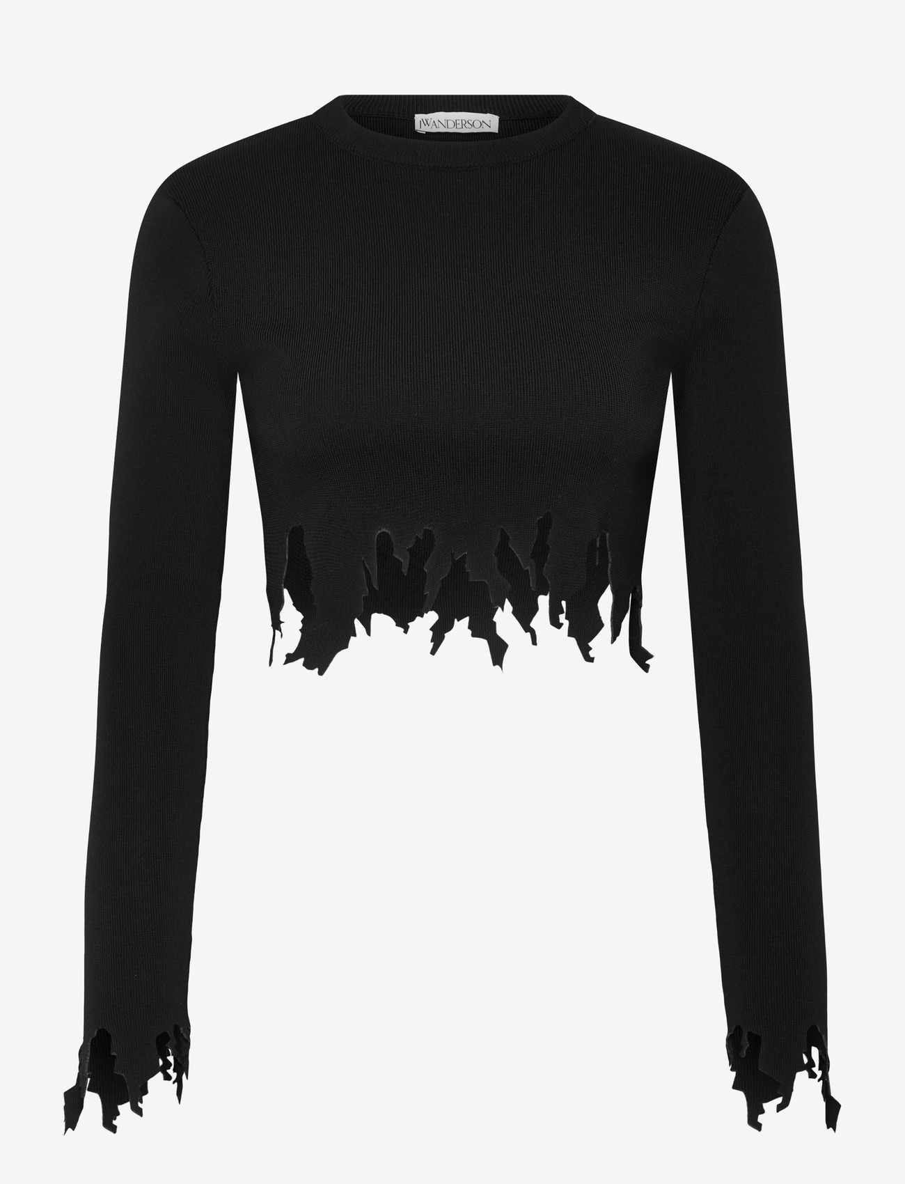 JW Anderson - Lasercut Crop Top - crop tops - black - 0