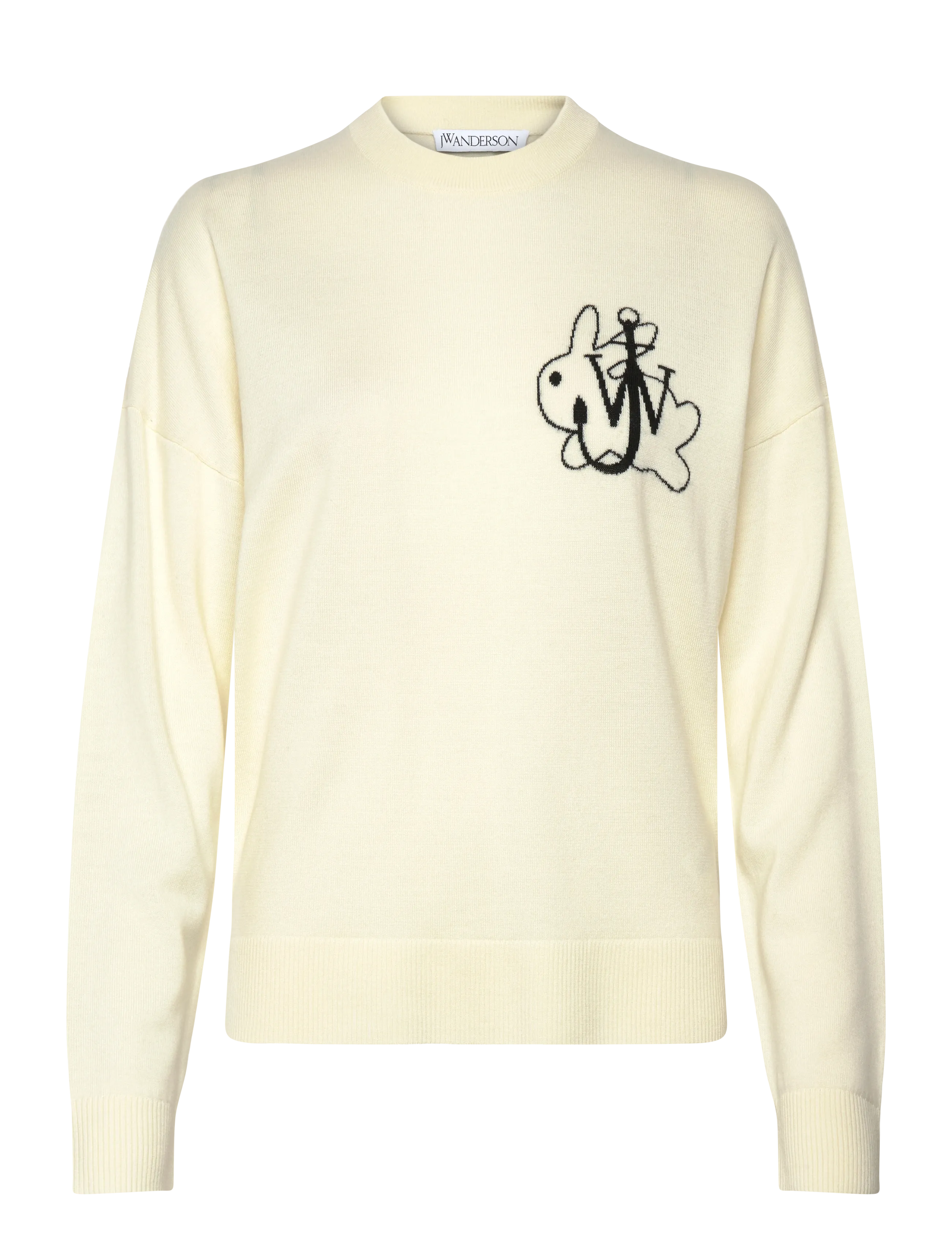 JW Anderson Ivory Wool Sweater, M, Knitwear, Creme - Jumpers, Frauen