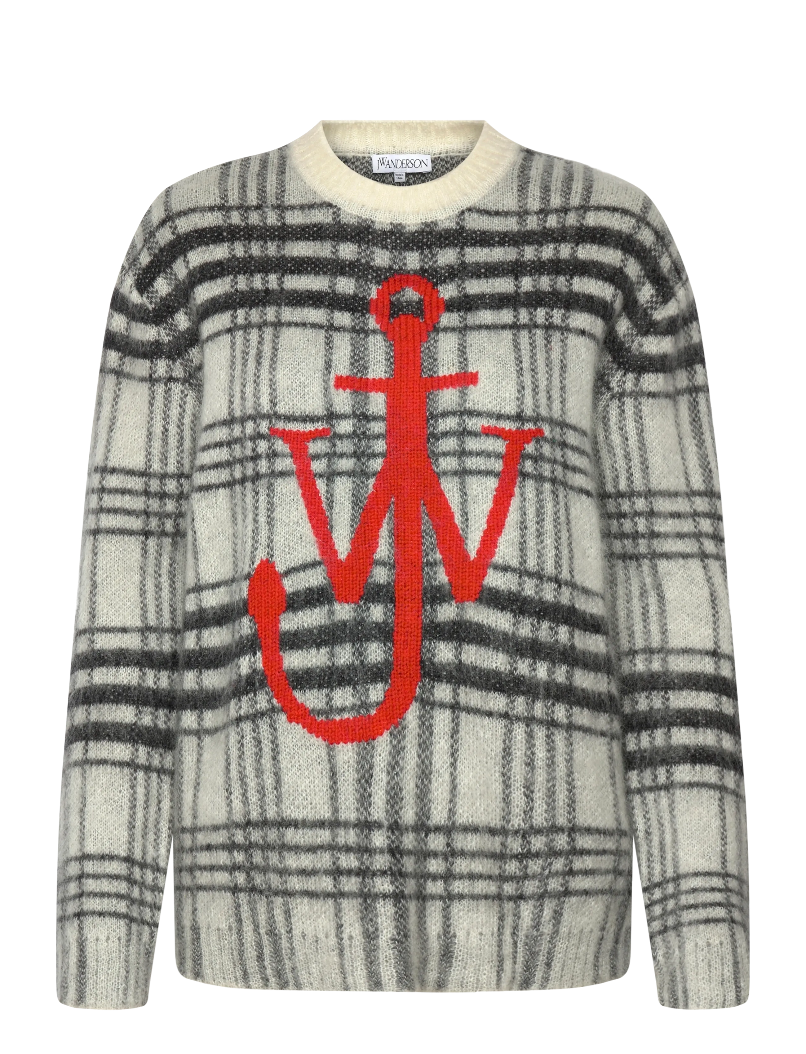 JW Anderson Tartan Check Sweater, XS, Knitwear, Grau - Jumpers, Frauen