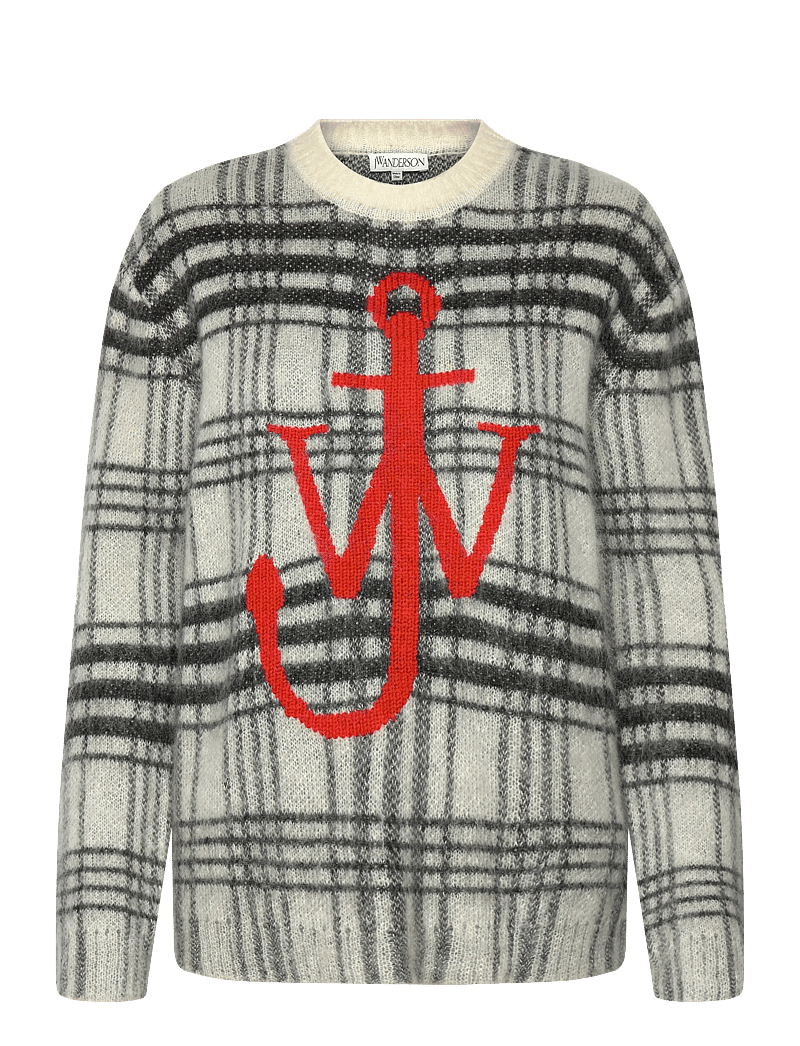JW Anderson - Tartan Check Sweater - sweaters - grey - 0