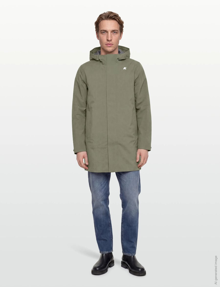 K-Way - TOMMY STRETCH 2L - léttir frakkar - green lichen - 0