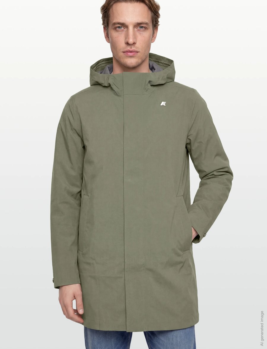 K-Way - TOMMY STRETCH 2L - léttir frakkar - green lichen - 3