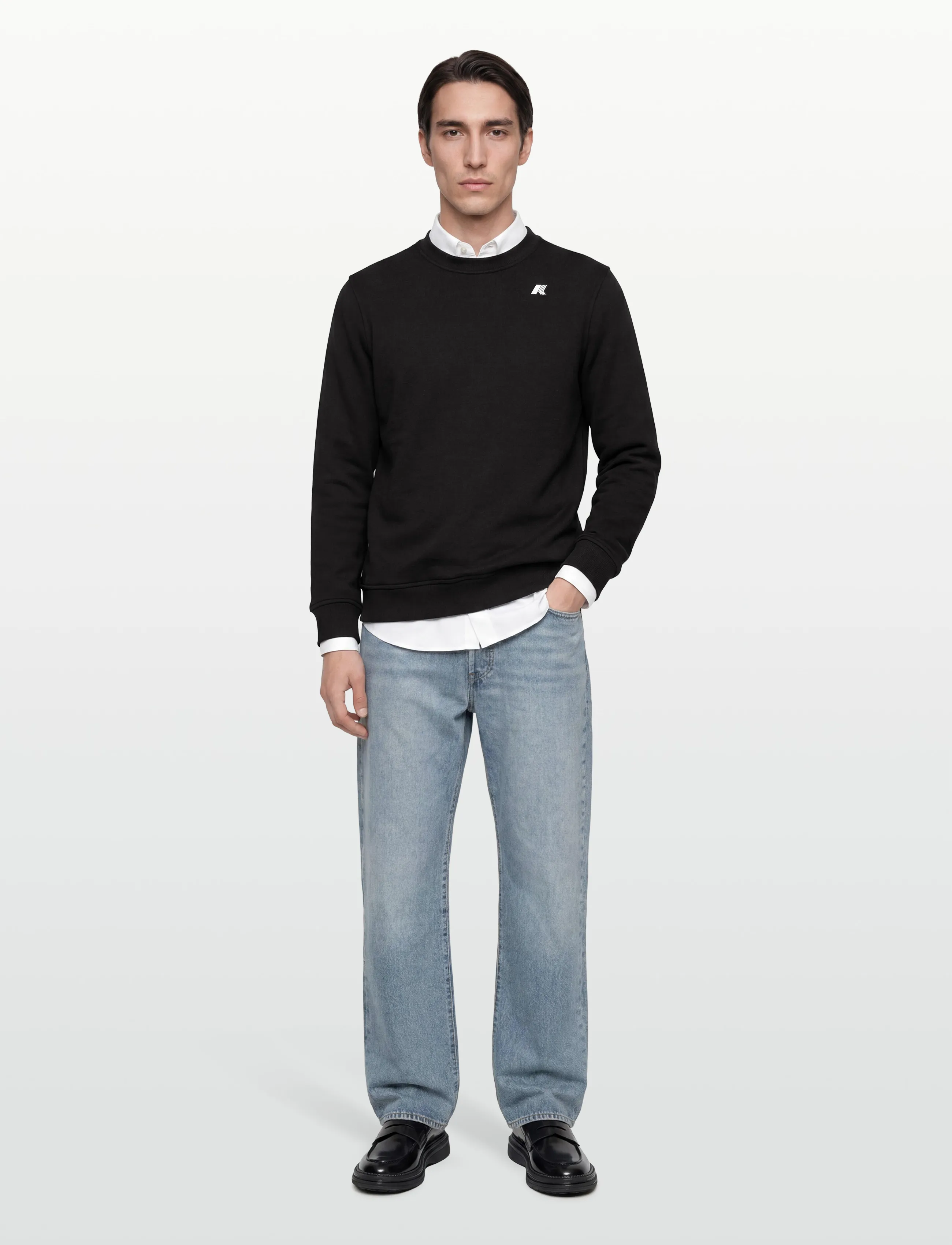 K-Way Baptiste French Terry, XXL, Black, Sweatshirts & Hættetrøjer > Sweatshirts, Herre