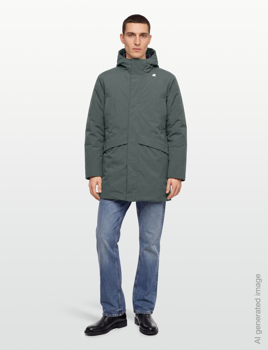 K-Way - JARNO ST THERMO - daunenjacken - green blackish - blue depth - 0