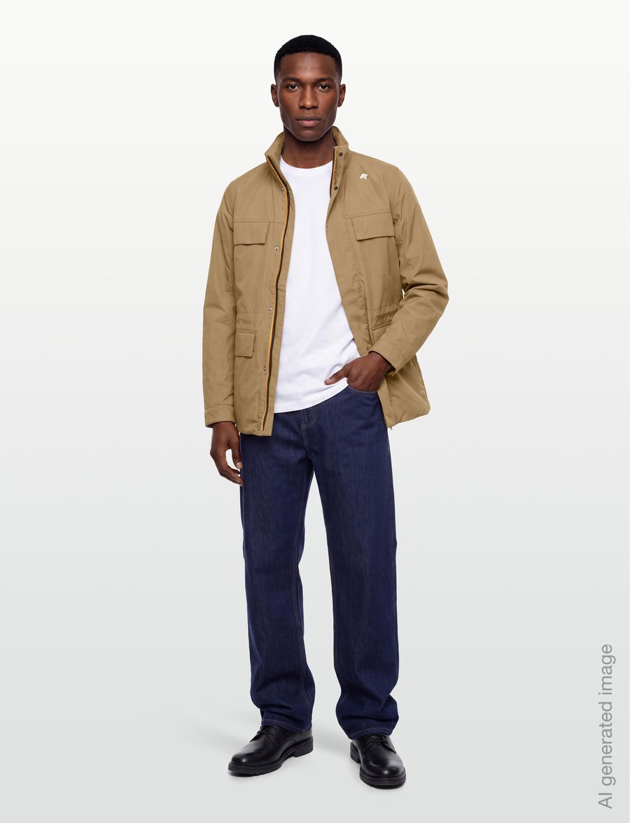 K-Way - MANUENE WARM MICRO CANVAS - daunenjacken - beige khaki - 0