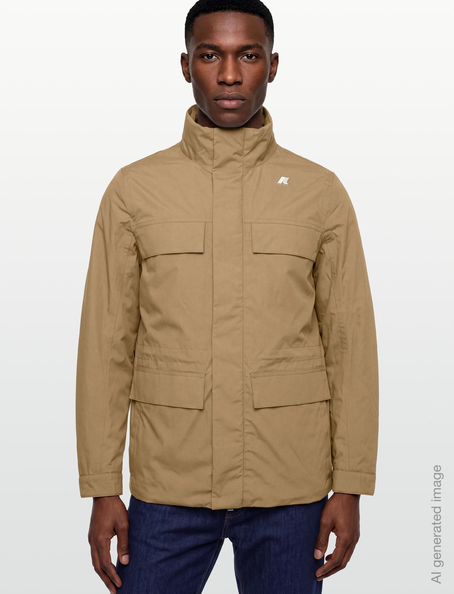 K-Way - MANUENE WARM MICRO CANVAS - daunenjacken - beige khaki - 3