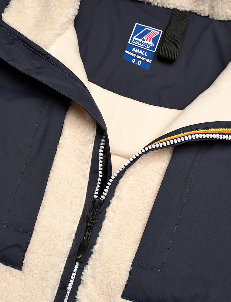 K-Way - SAMSON 4.0 ORSETTO - teddytröjor - blue depth-ecru - 4