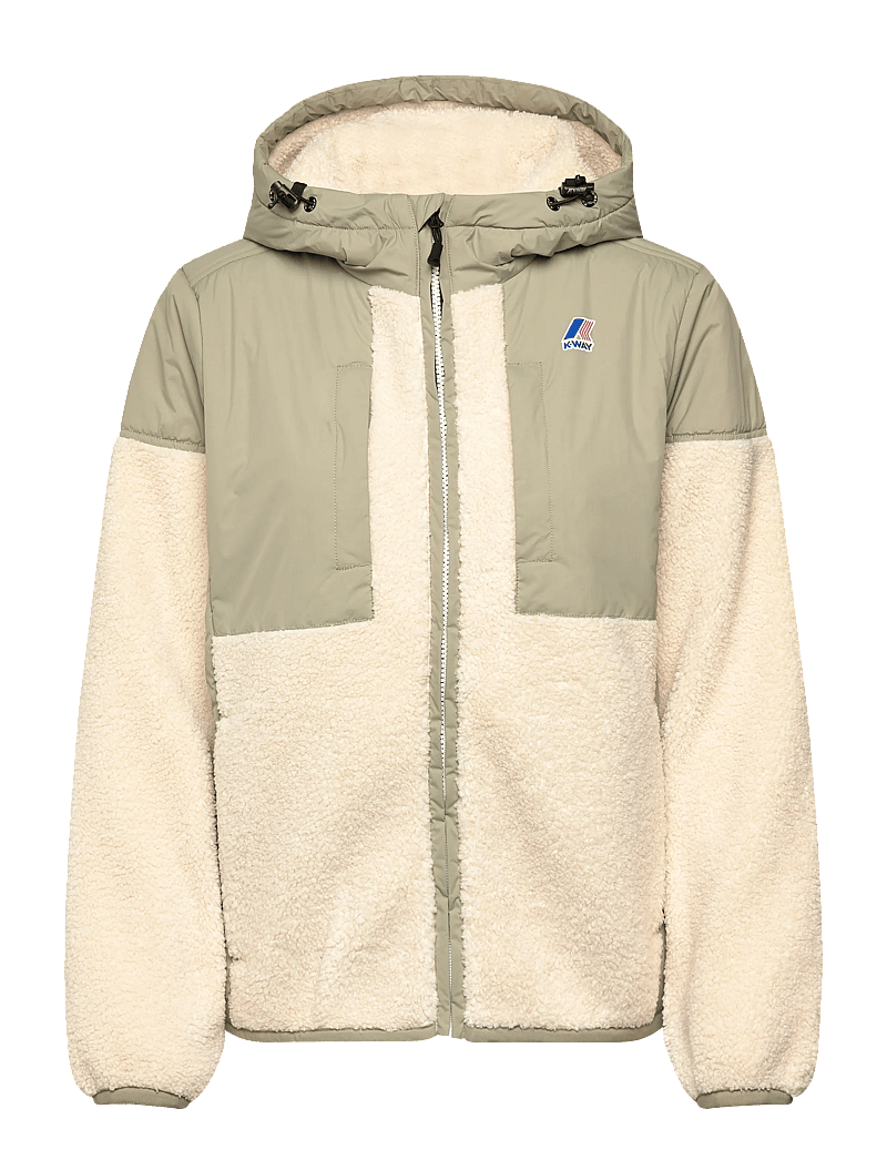 K-Way - SAMSON 4.0 ORSETTO - teddytröjor - green oak-ecru - 1