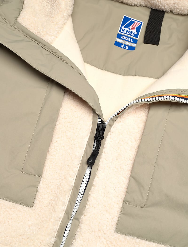 K-Way - SAMSON 4.0 ORSETTO - teddytröjor - green oak-ecru - 4