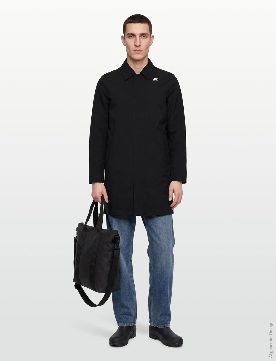 K-Way - KENLEY STRETCH 2L - léttir frakkar - black pure - 0
