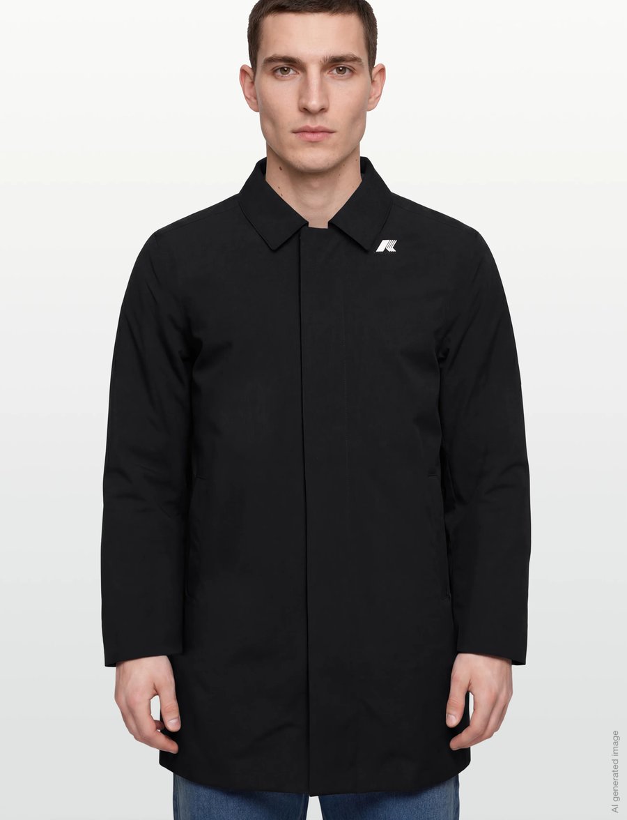 K-Way - KENLEY STRETCH 2L - léttir frakkar - black pure - 3