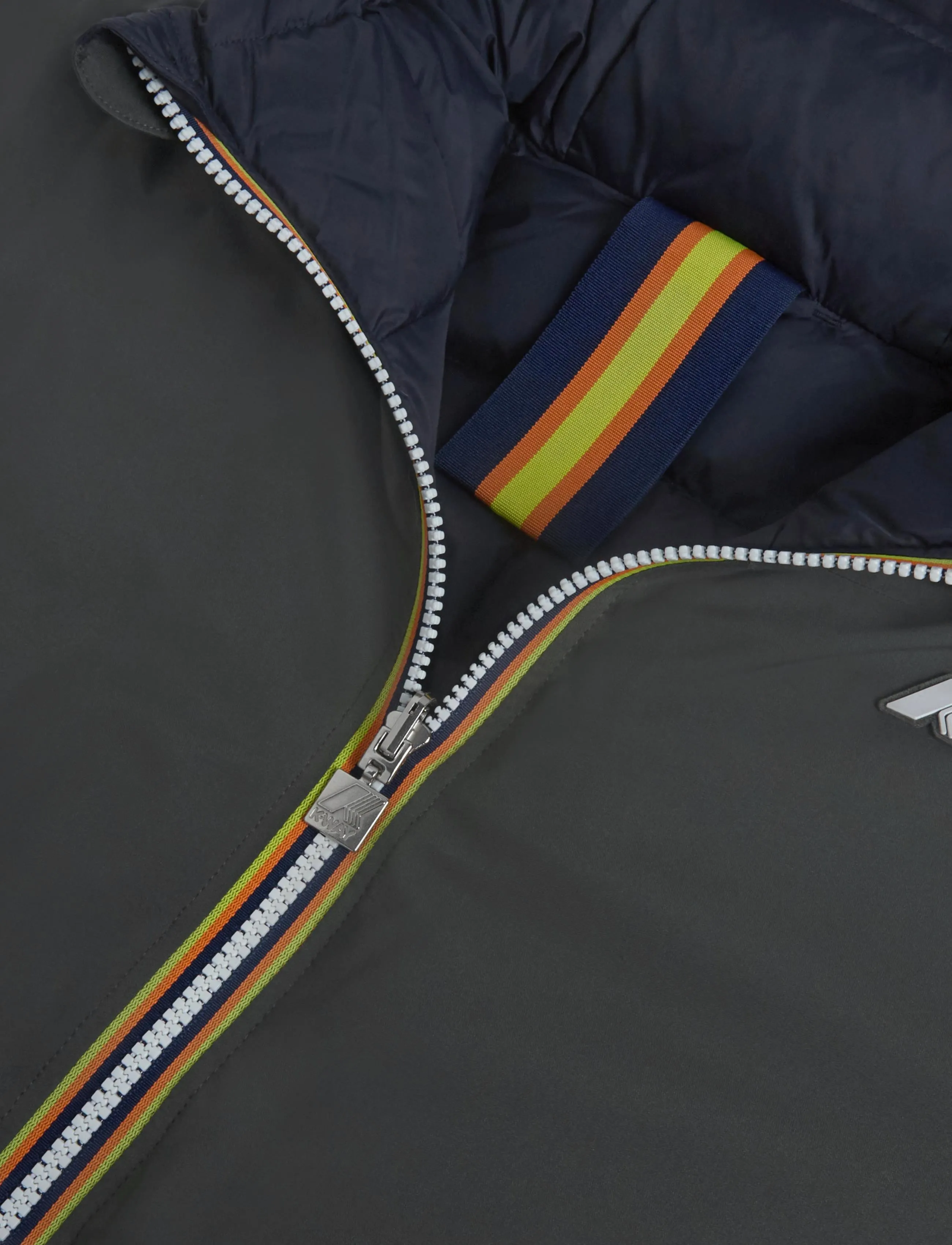 K-Way - JACK ST THERMO DOUBLE - green blackish  - blue depth - 5