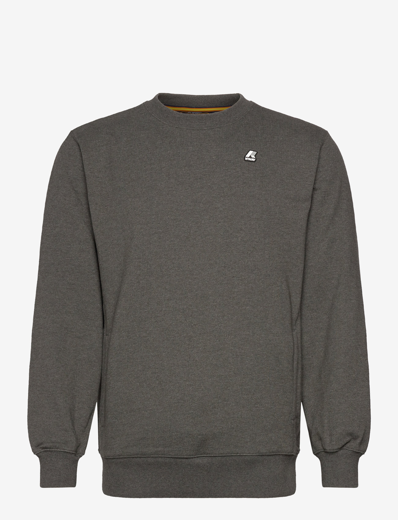 K-Way - FRENCH TERRY FLEECE CREWNECK PULLOVER - melange dark grey - 0