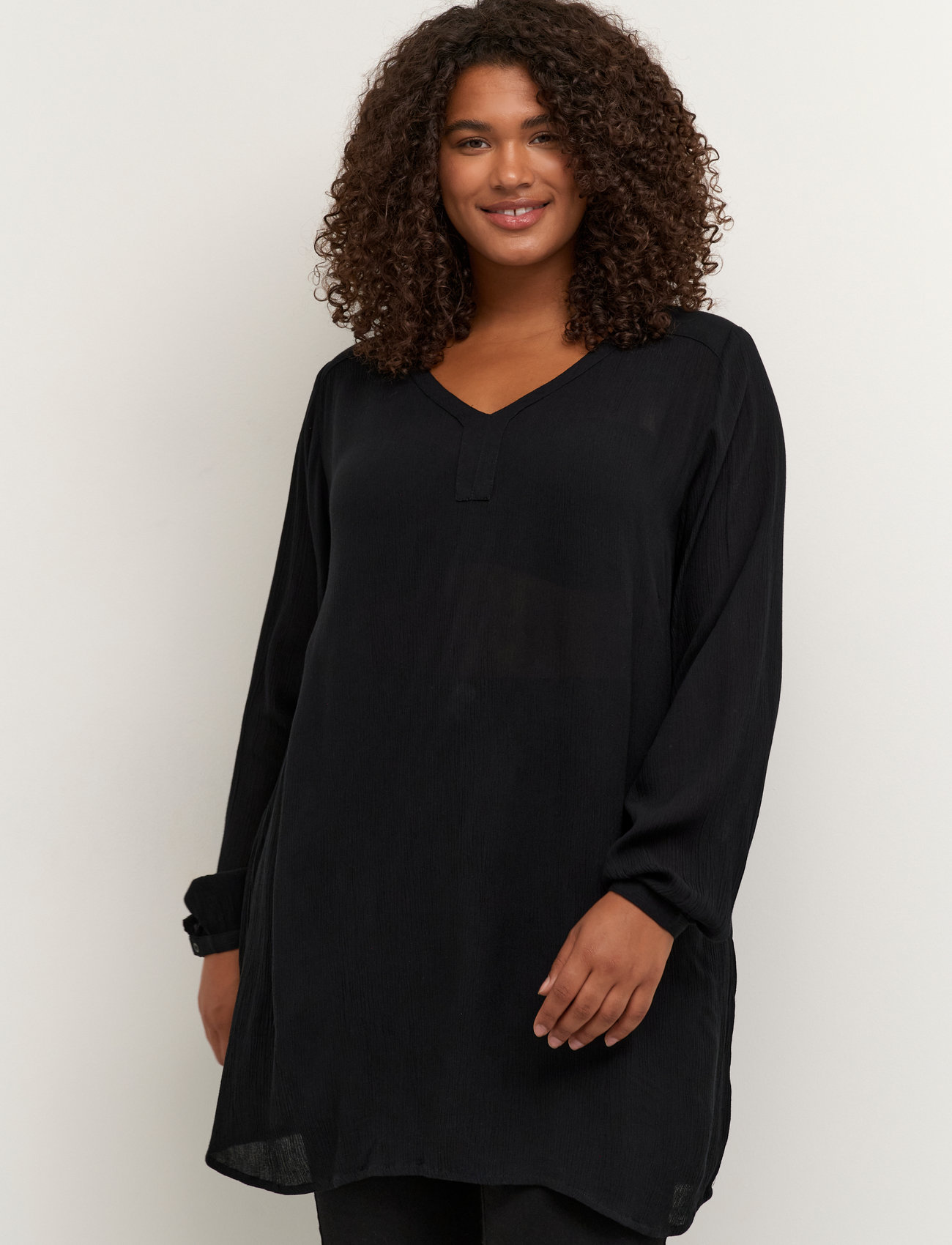 Kaffe Curve Kcami Ls Tunic - Black - 44