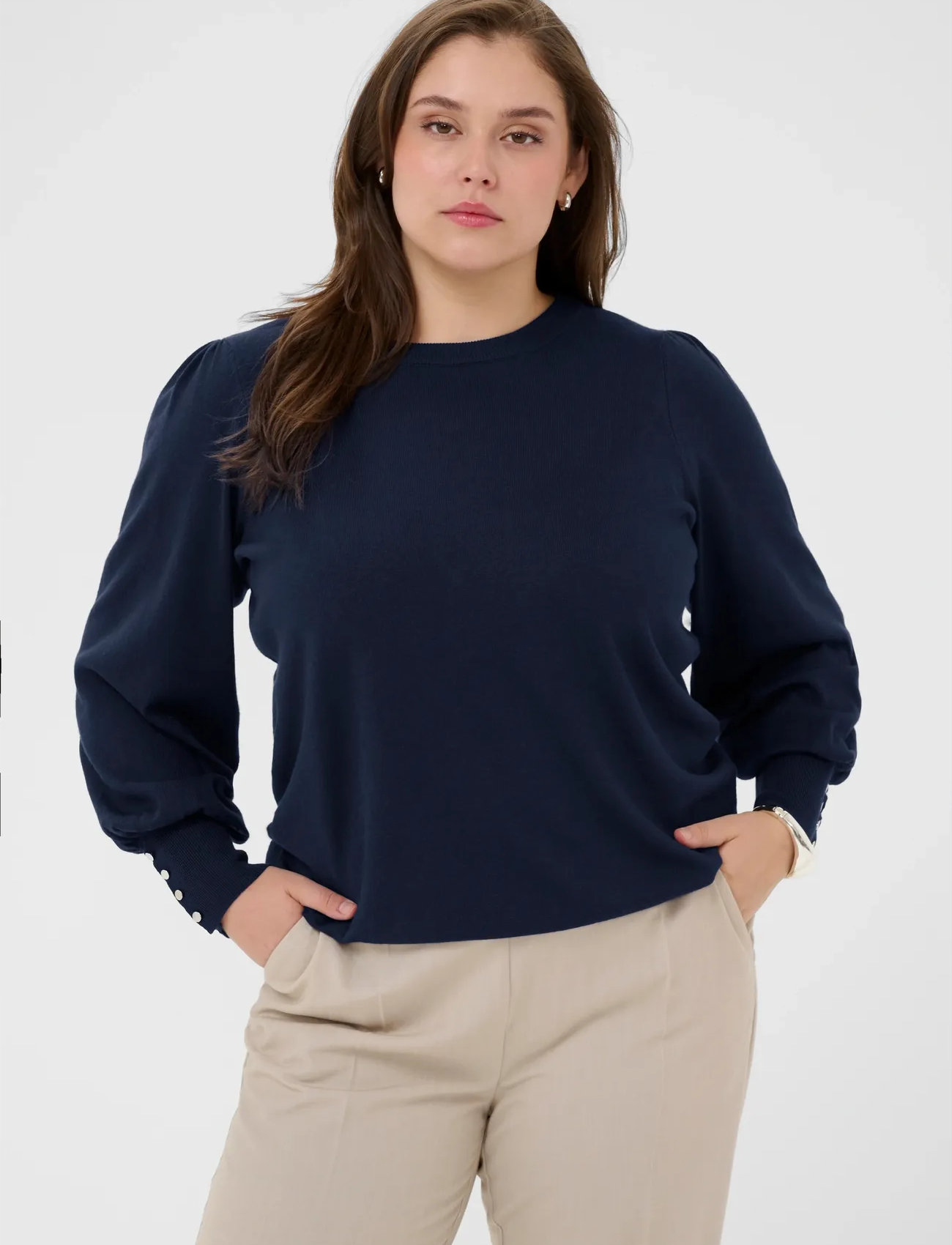 Kaffe Curve Kclizzy Ls Pullover No - Blue - L 1