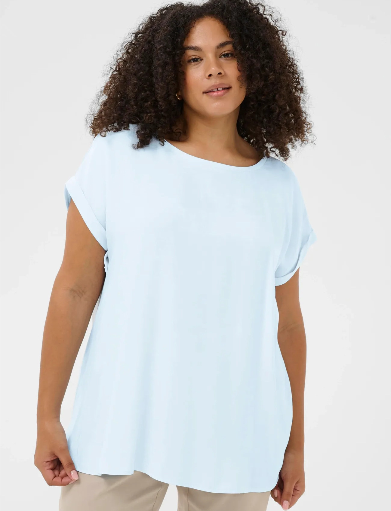 Kaffe Curve Kcmilia Wing Sl Blouse - Blue - 44