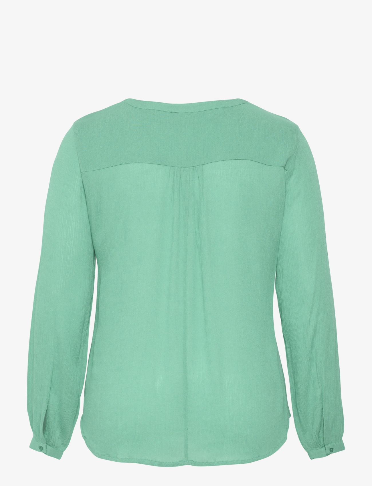 Kaffe Curve - KCami LS Blouse - long-sleeved blouses - gumdrop green - 2