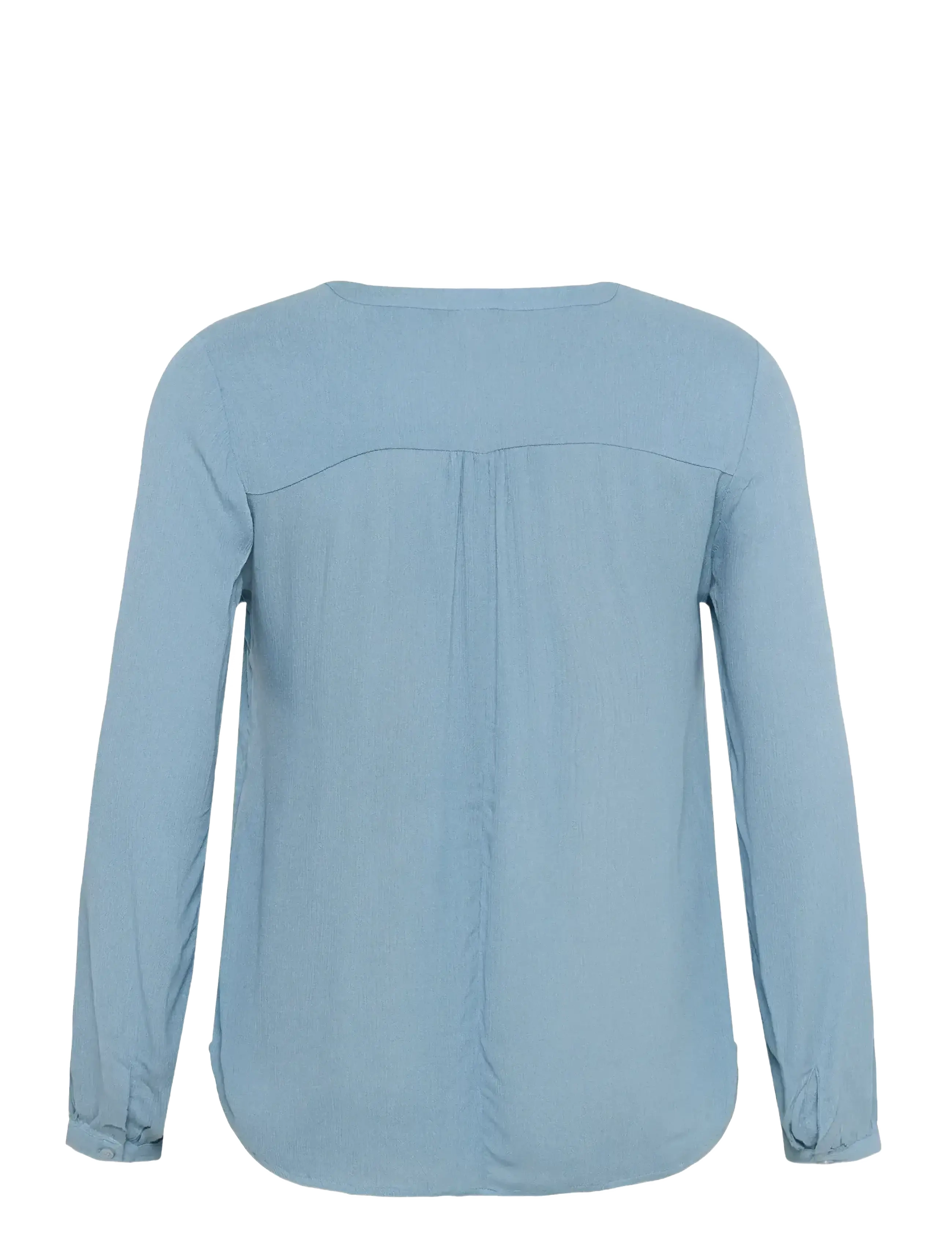 Kaffe Curve - KCami LS Blouse - long sleeved blouses - windward blue - 2