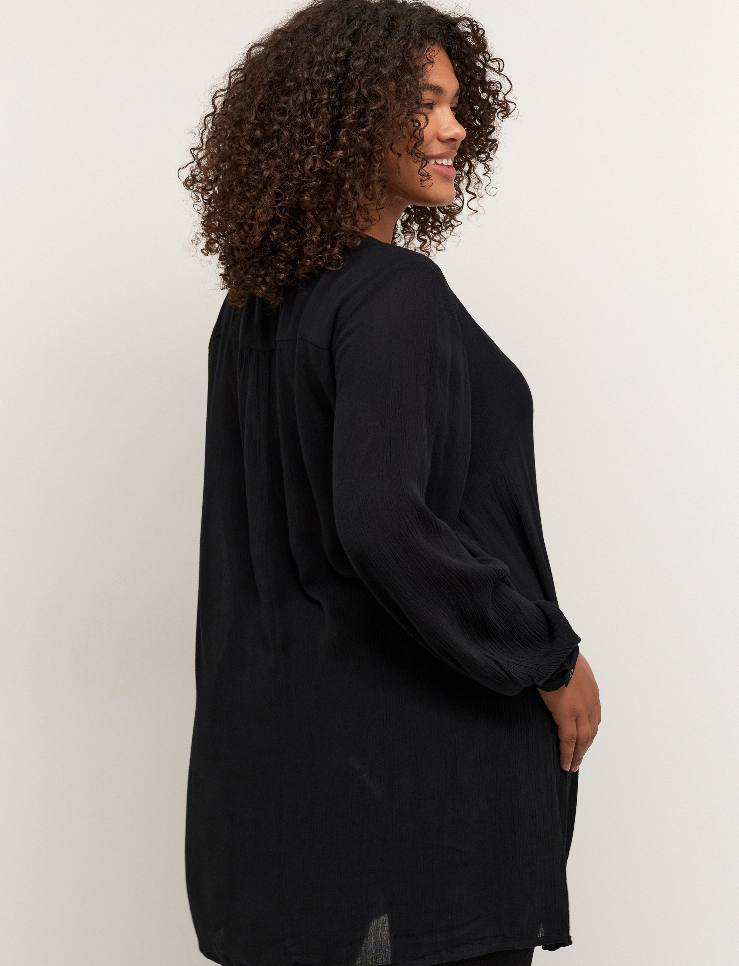 Kaffe Curve - KCami LS Tunic - madalaimad hinnad - black deep - 4