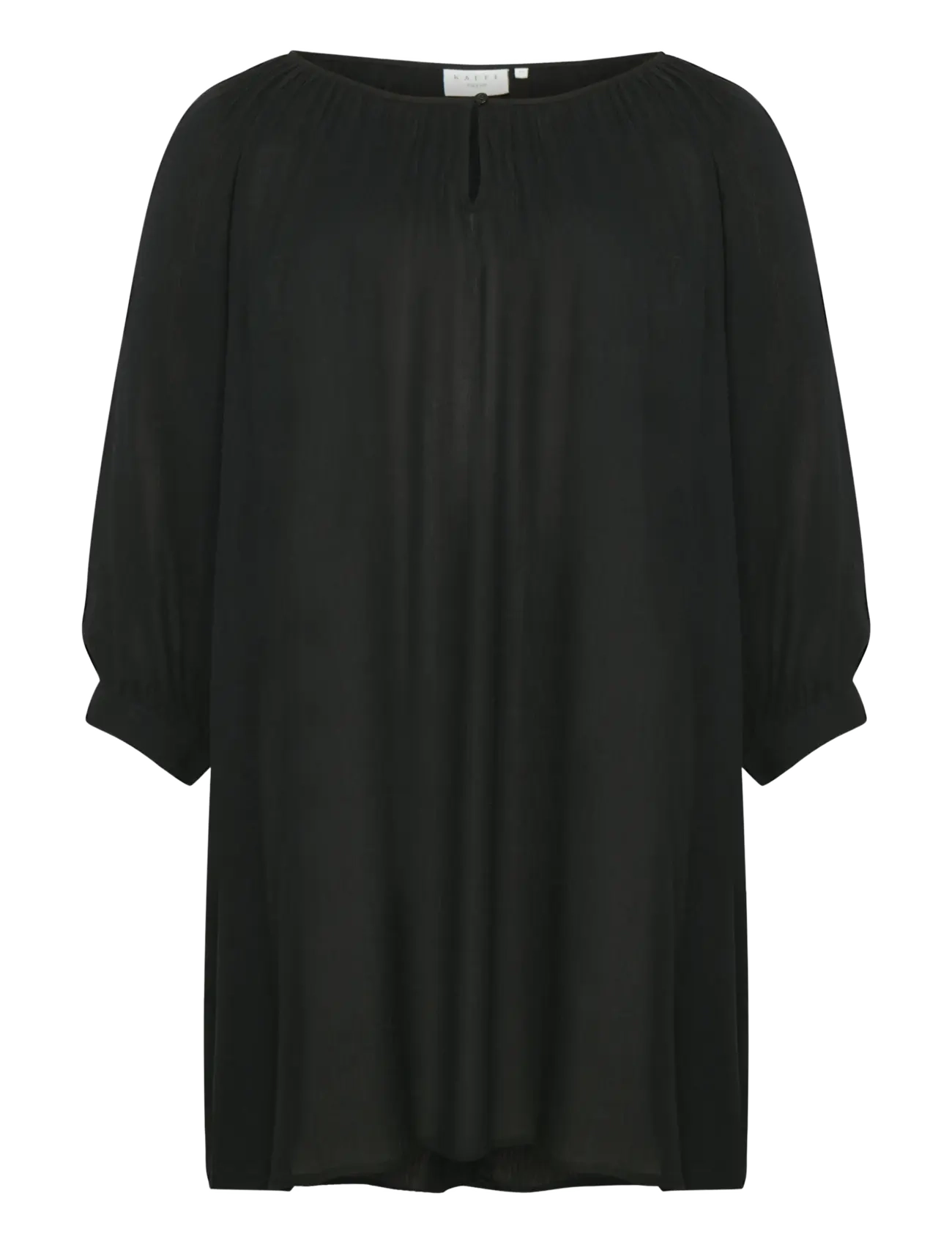 KAFFE CURVE Kcami 3/4 Sl Tunika Schwarz - 48 - Damen