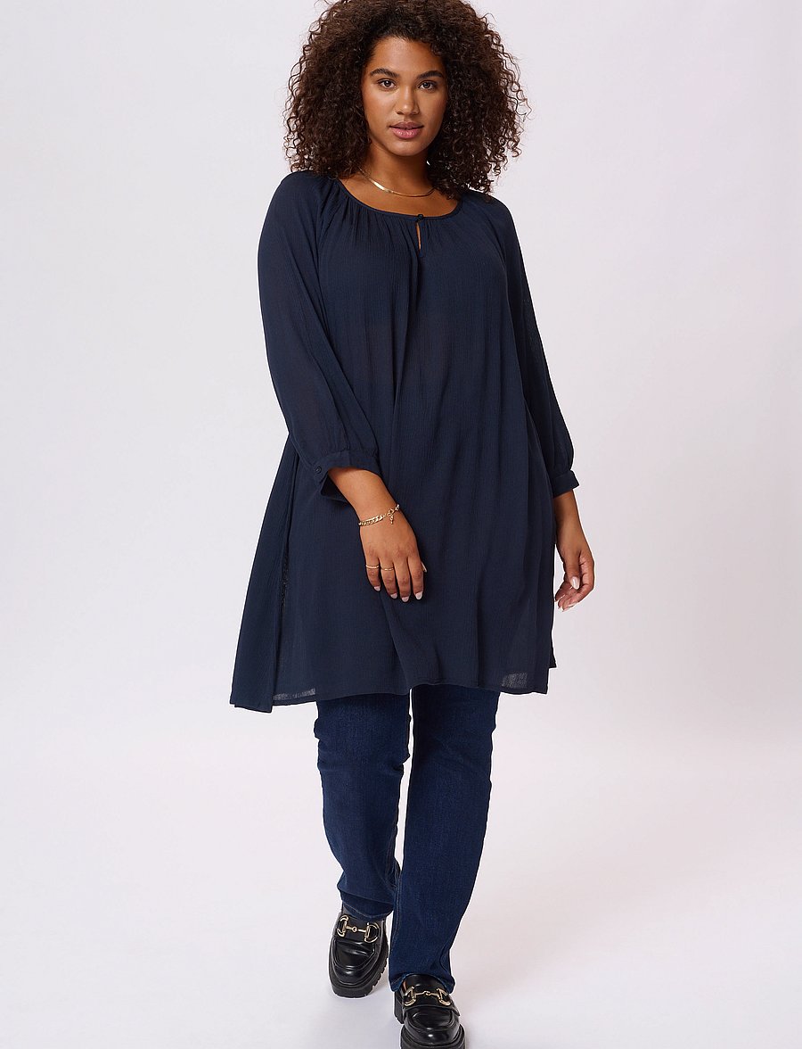 Kaffe Curve - KCami 3/4 SL Tunic - tuniken - midnight marine - 3