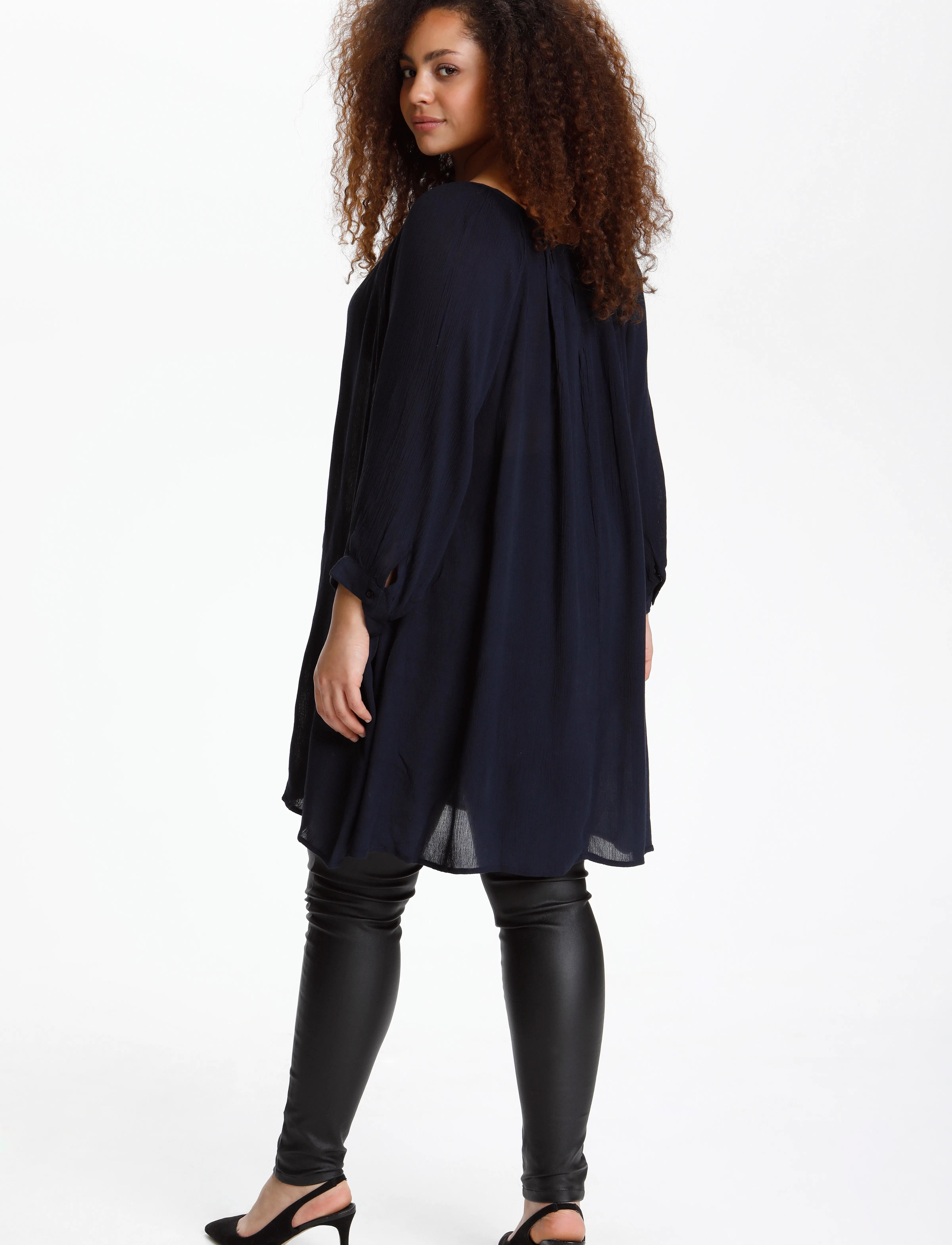 Kaffe Curve - KCami 3/4 SL Tunic - tunikaer - midnight marine - 4