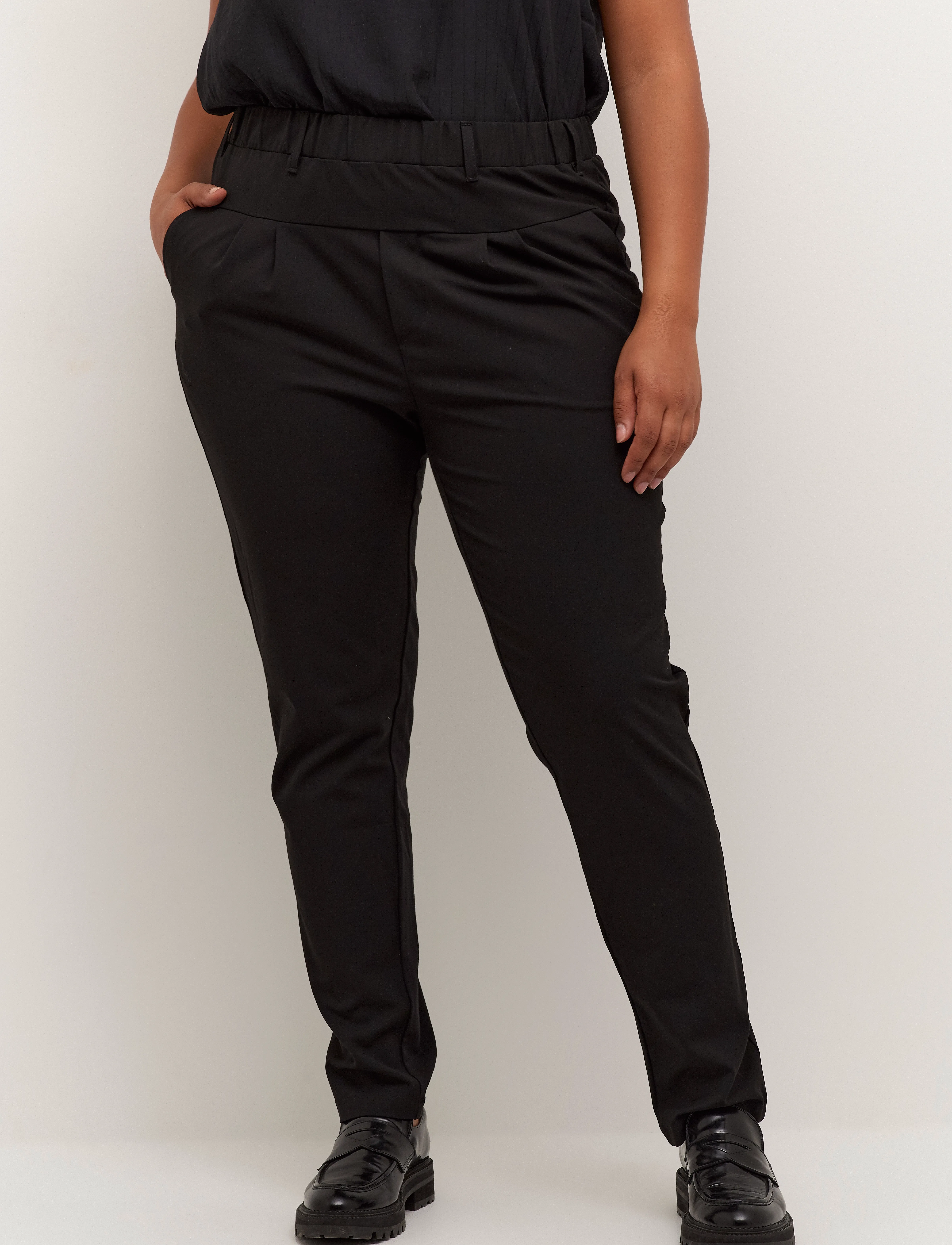 Kaffe Curve Kcjia Pants, 50, Trousers, Schwarz - Slim Fit Frauen