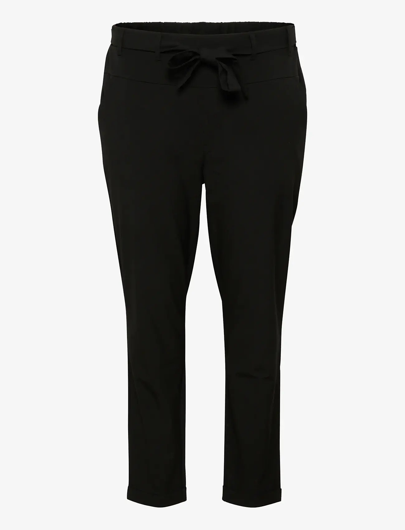 Kaffe Curve - KCjia Belt Pants - kitsalõikelised püksid - black deep - 1