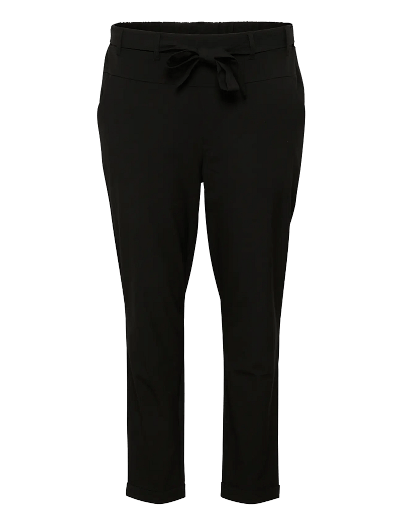 Kaffe Curve - KCjia Belt Pants - kitsalõikelised püksid - black deep - 1