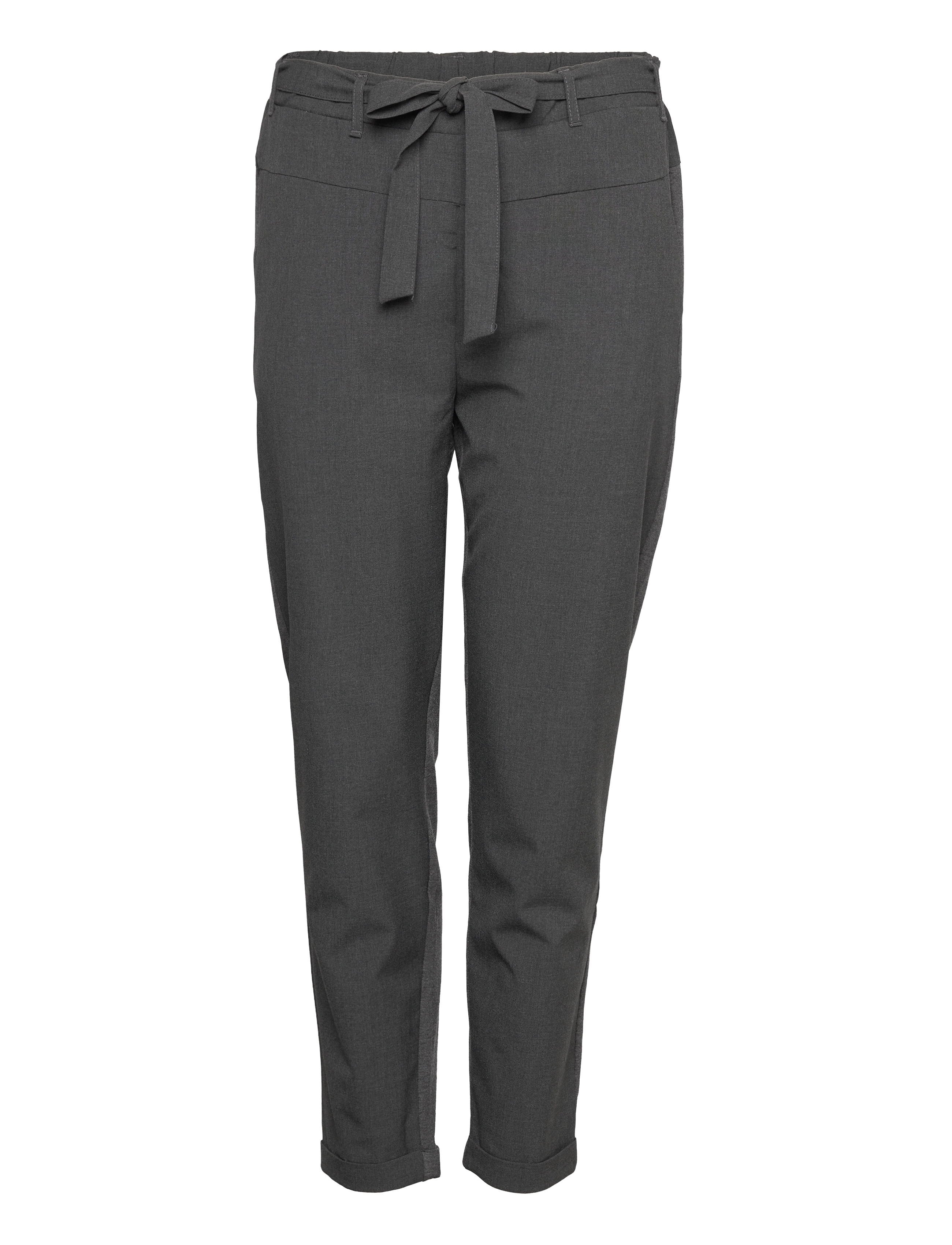 Kaffe Curve KCjia Belt Pants - Kaffe Curve - DARK GREY MELANGE / grey