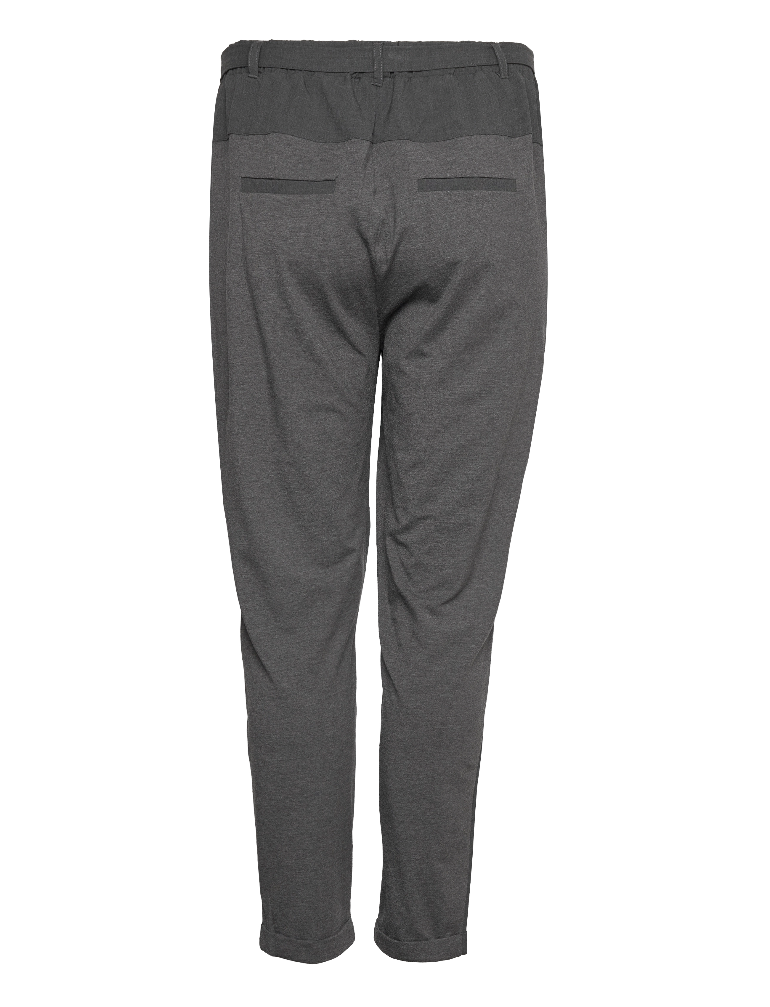 Kaffe Curve - KCjia Belt Pants - kitsalõikelised püksid - dark grey melange - 2