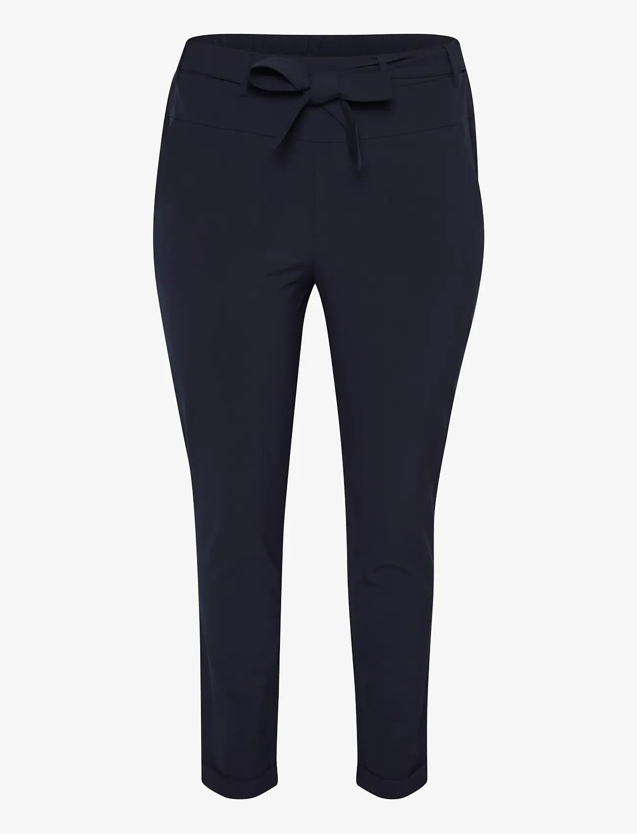 Kaffe Curve - KCjia Belt Pants - slim fit trousers - midnight marine - 1