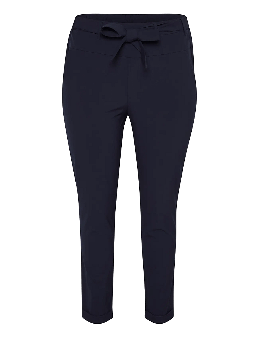 Kaffe Curve - KCjia Belt Pants - slim fit bukser - midnight marine - 1
