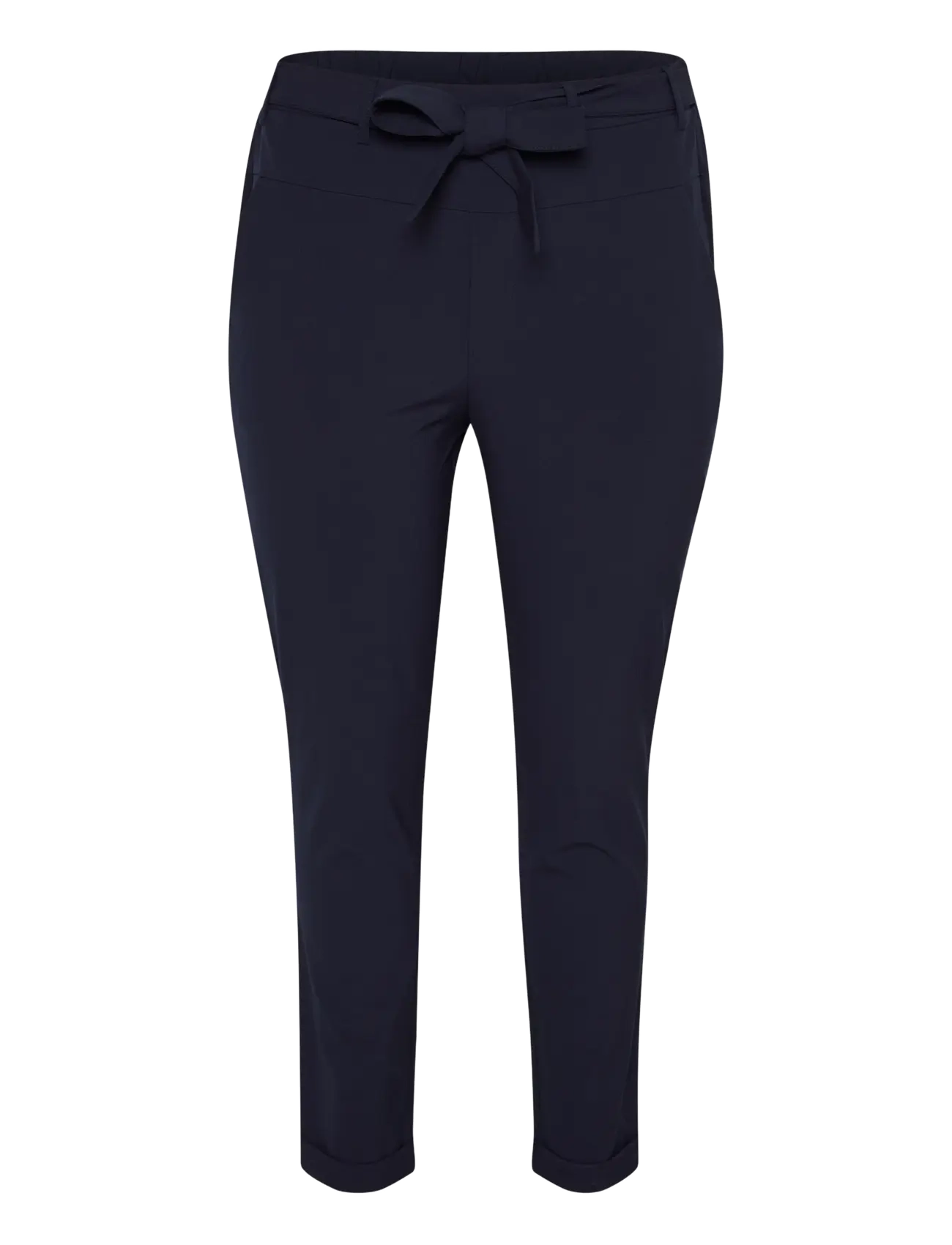 Kaffe Curve - KCjia Belt Pants - slim fit trousers - midnight marine - 1