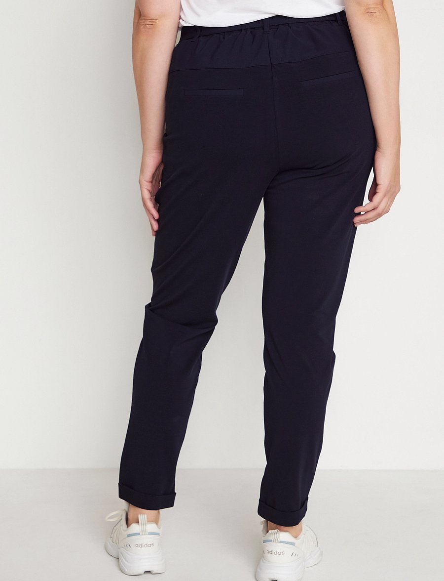 Kaffe Curve - KCjia Belt Pants - slim fit bukser - midnight marine - 5
