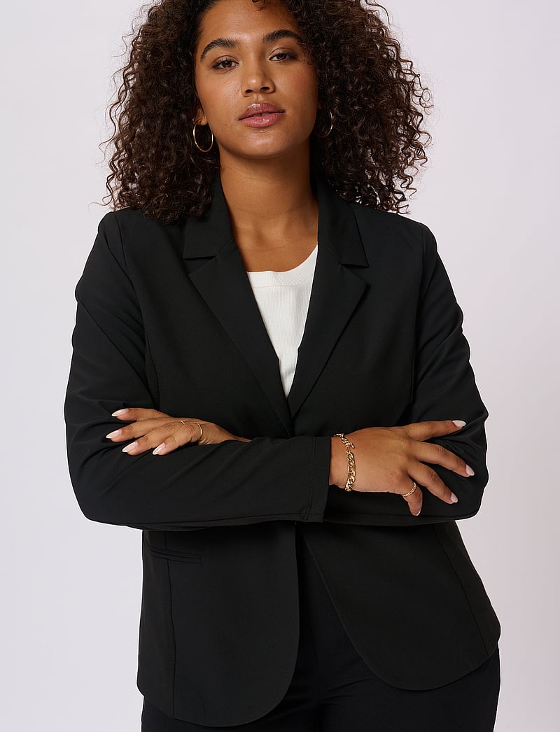 Kaffe Curve - KCjia Blazer - Ühes joones nööpidega bleiserid - black deep - 5