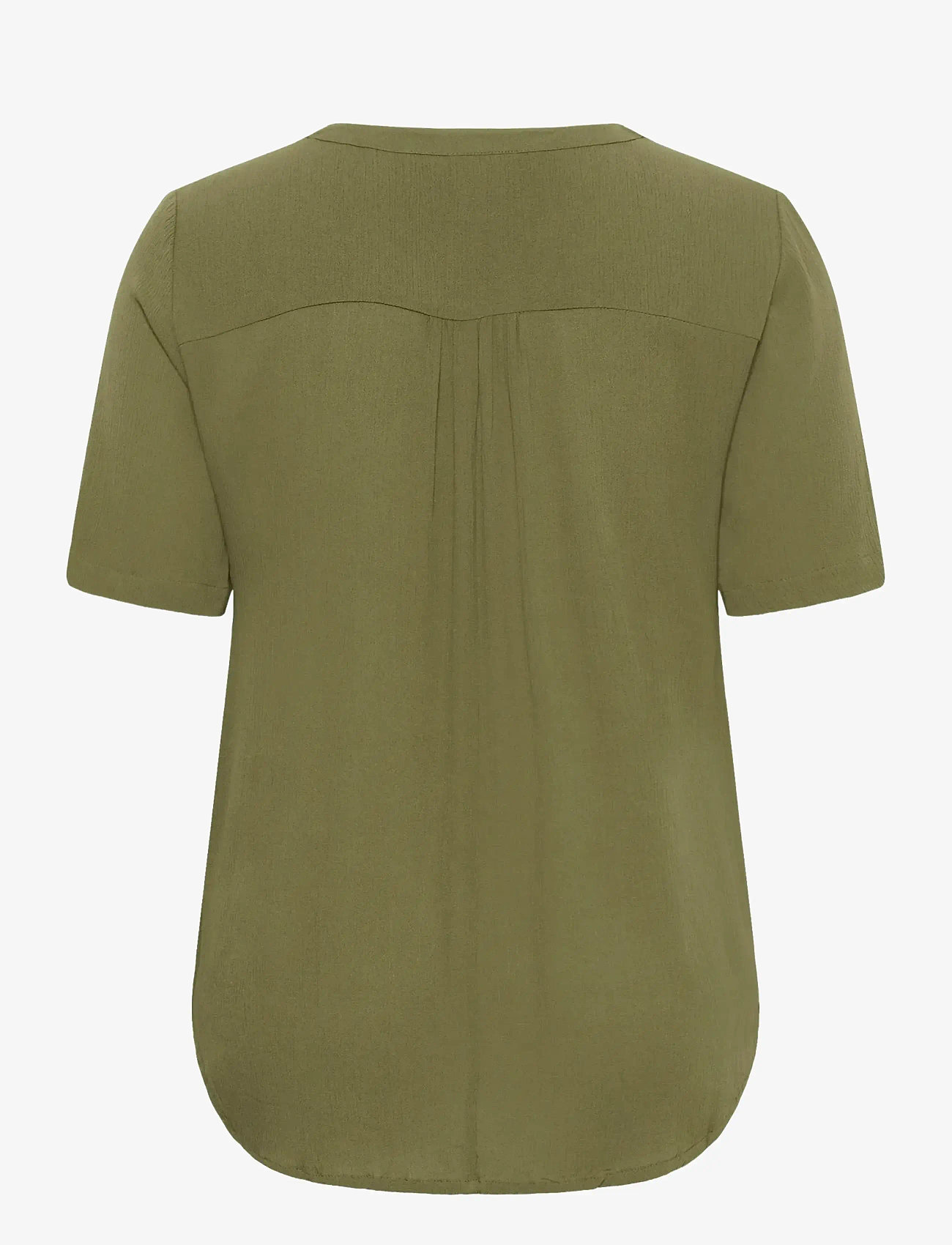 Kaffe Curve - KCami SS Blouse - short-sleeved blouses - dusky green - 2