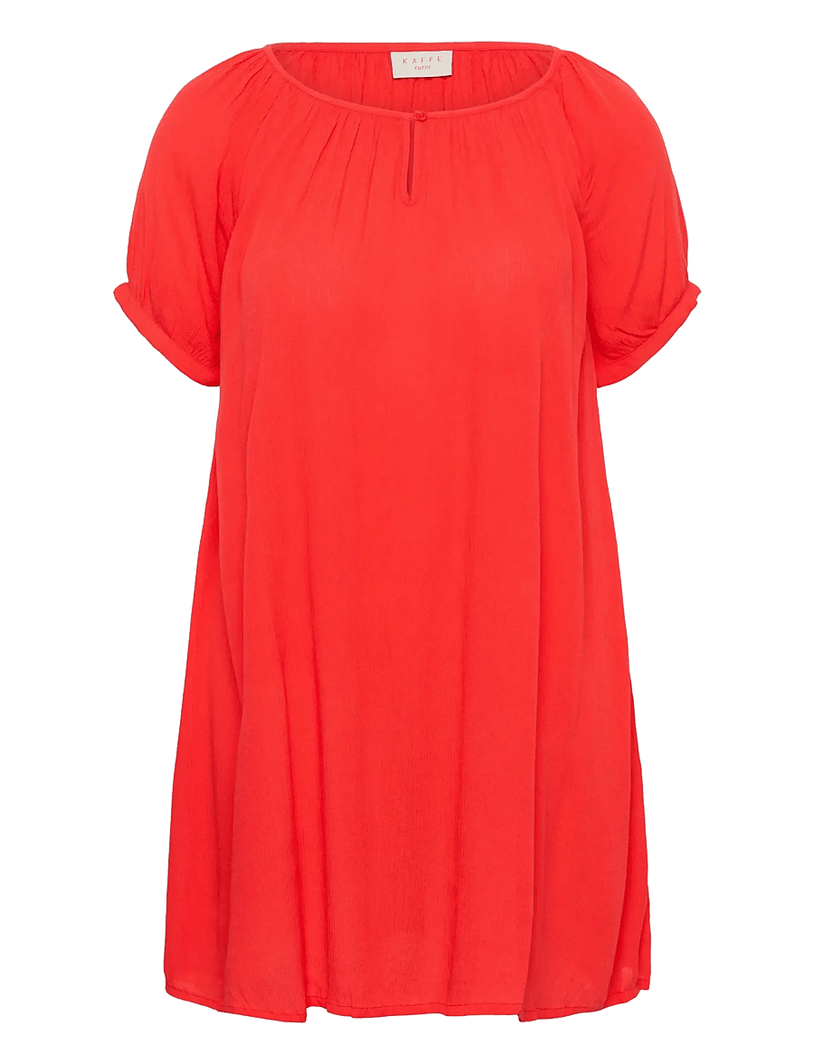 Kaffe Curve - KCami SS Tunic - tunics - poppy red - 1
