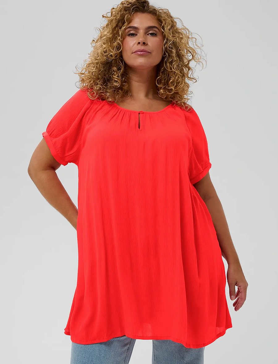 Kaffe Curve - KCami SS Tunic - tunics - poppy red - 0