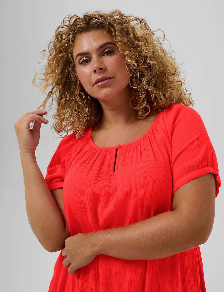 Kaffe Curve - KCami SS Tunic - tunics - poppy red - 5