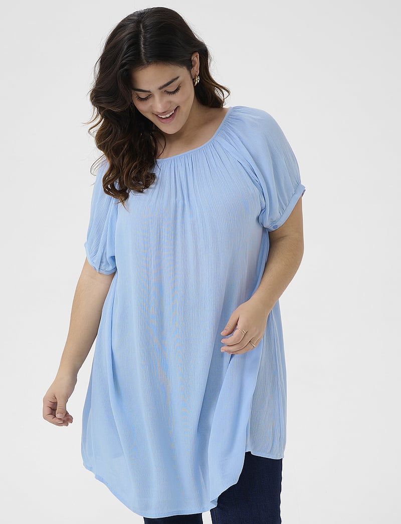Kaffe Curve - KCami SS Tunic - tunikaer - soft chambray - 0