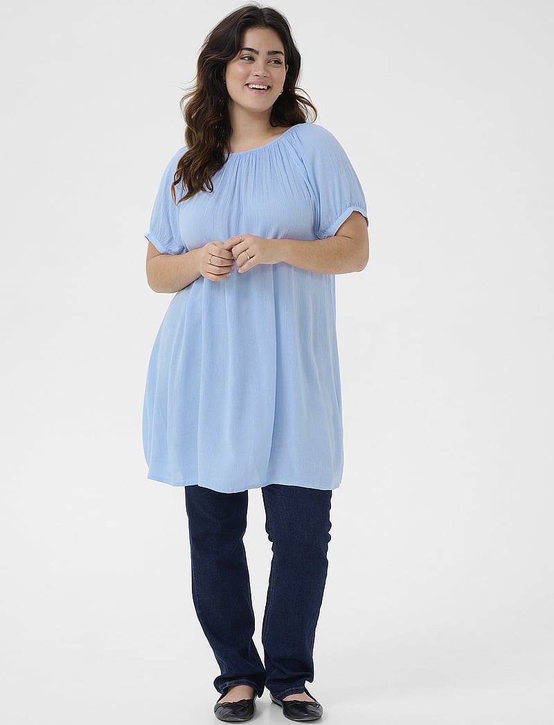 Kaffe Curve - KCami SS Tunic - tunikaer - soft chambray - 3