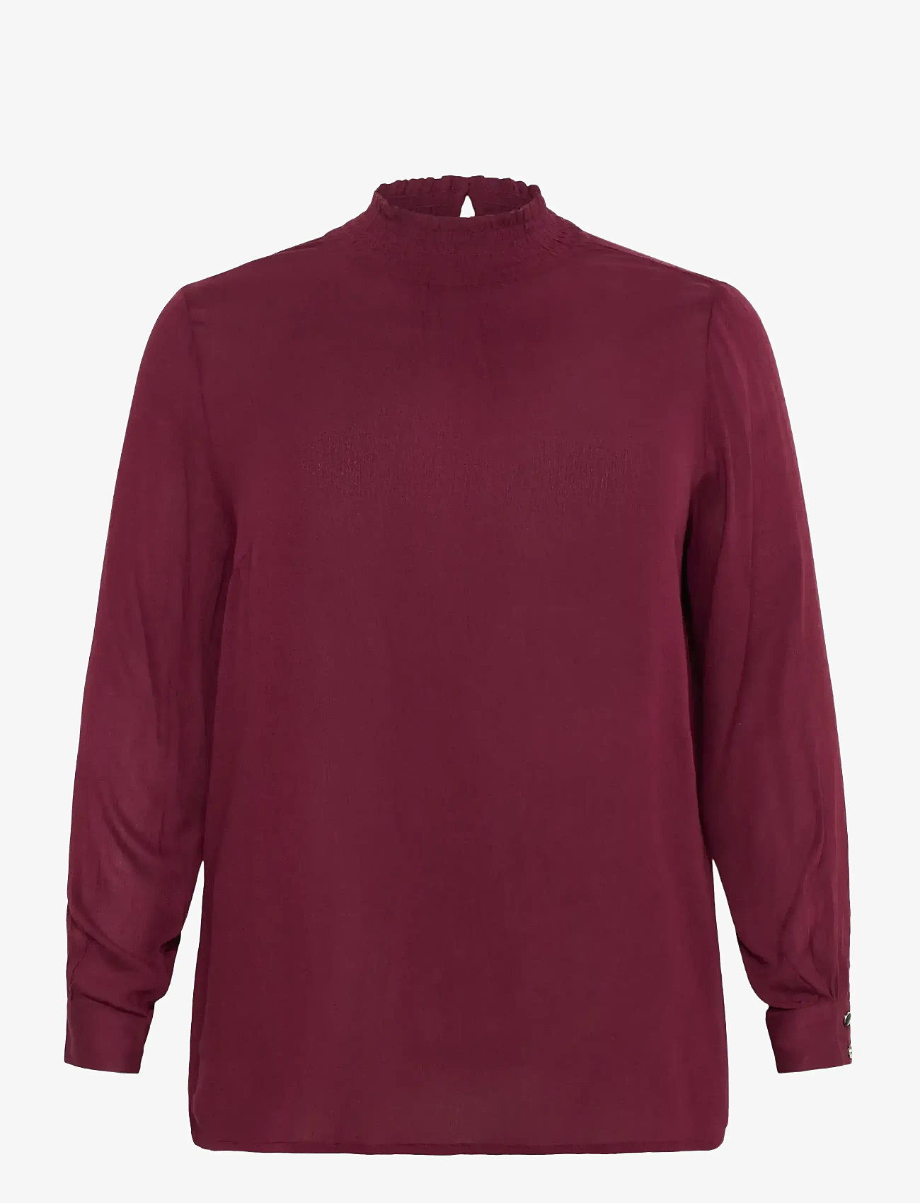 Kaffe Curve - KCtrudi Blouse - langærmede bluser - windsor wine - 1