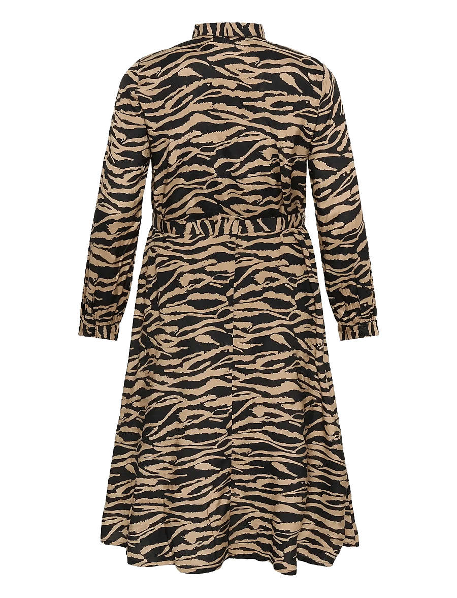 Kaffe Curve - KColivia Dress - särkkleidid - black deep/nomad print - 2