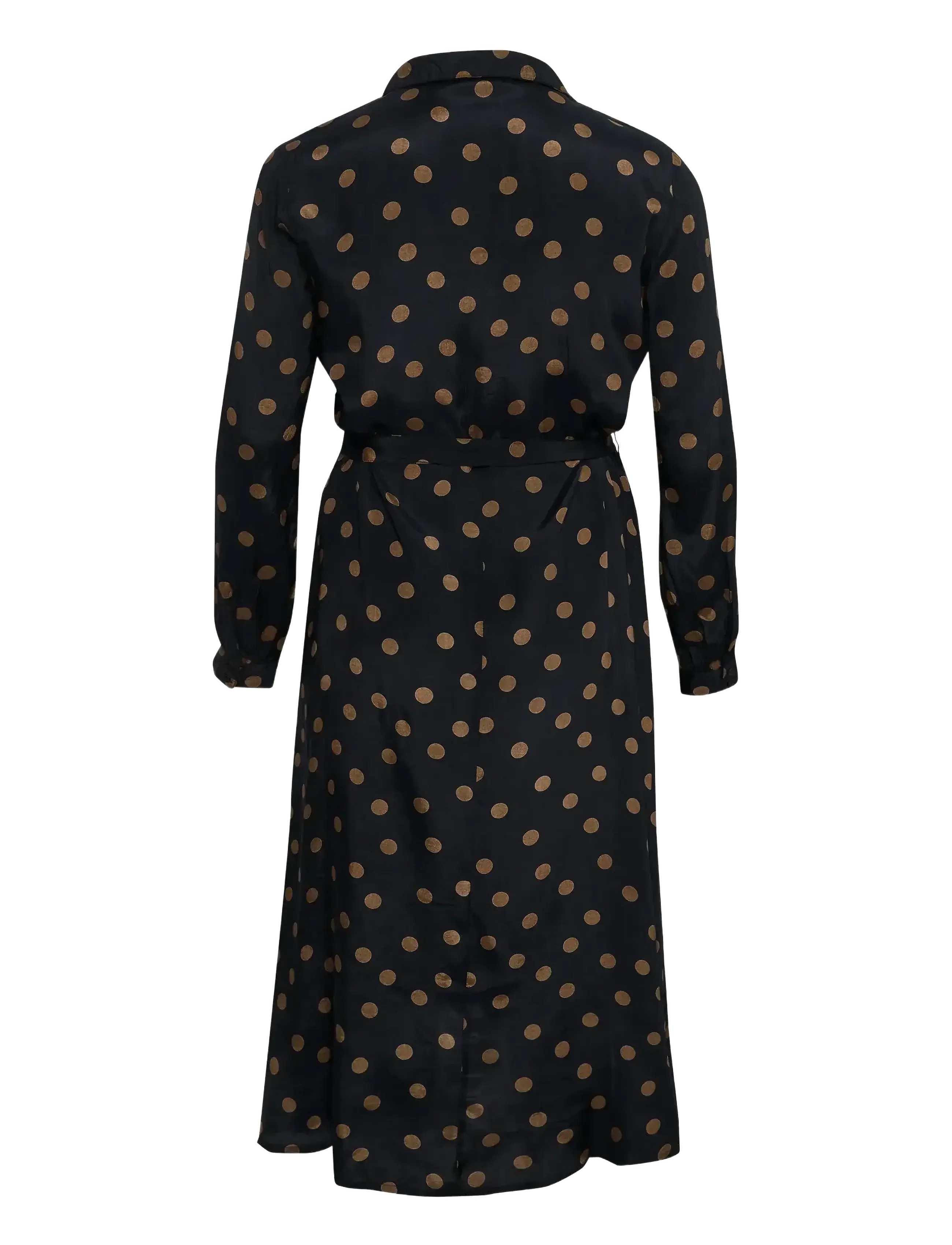 Kaffe Curve - KColivia Dress - skjortekjoler - black with mustang dot - 2