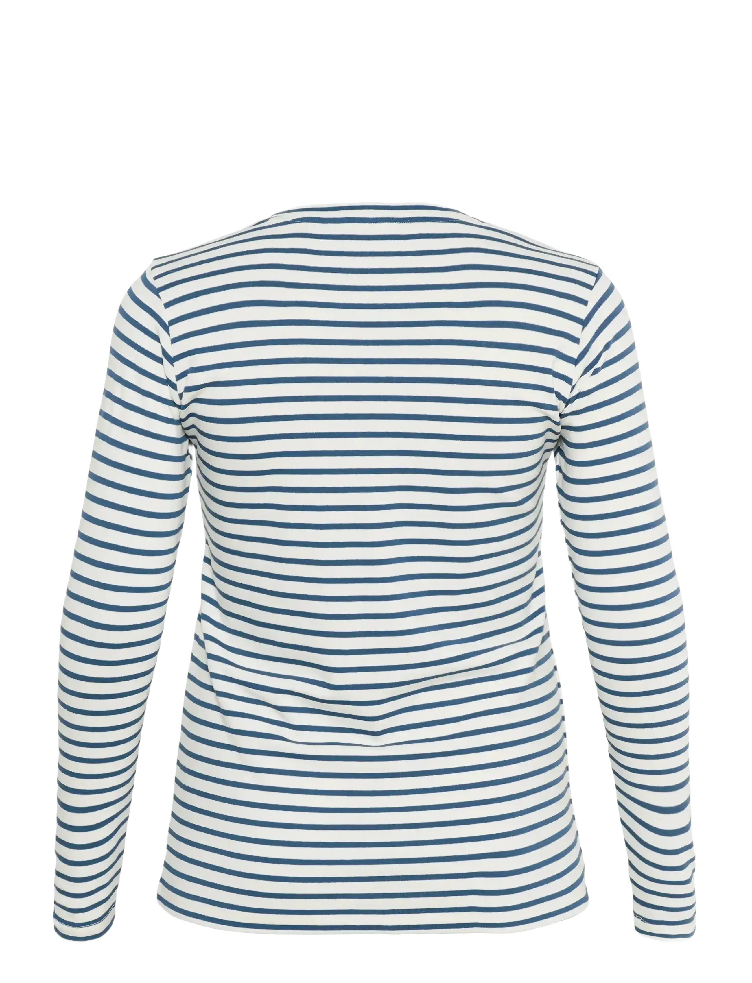 Kaffe Curve - KClia T-Shirt - langärmlige tops - chalk/bering sea-black heart - 2