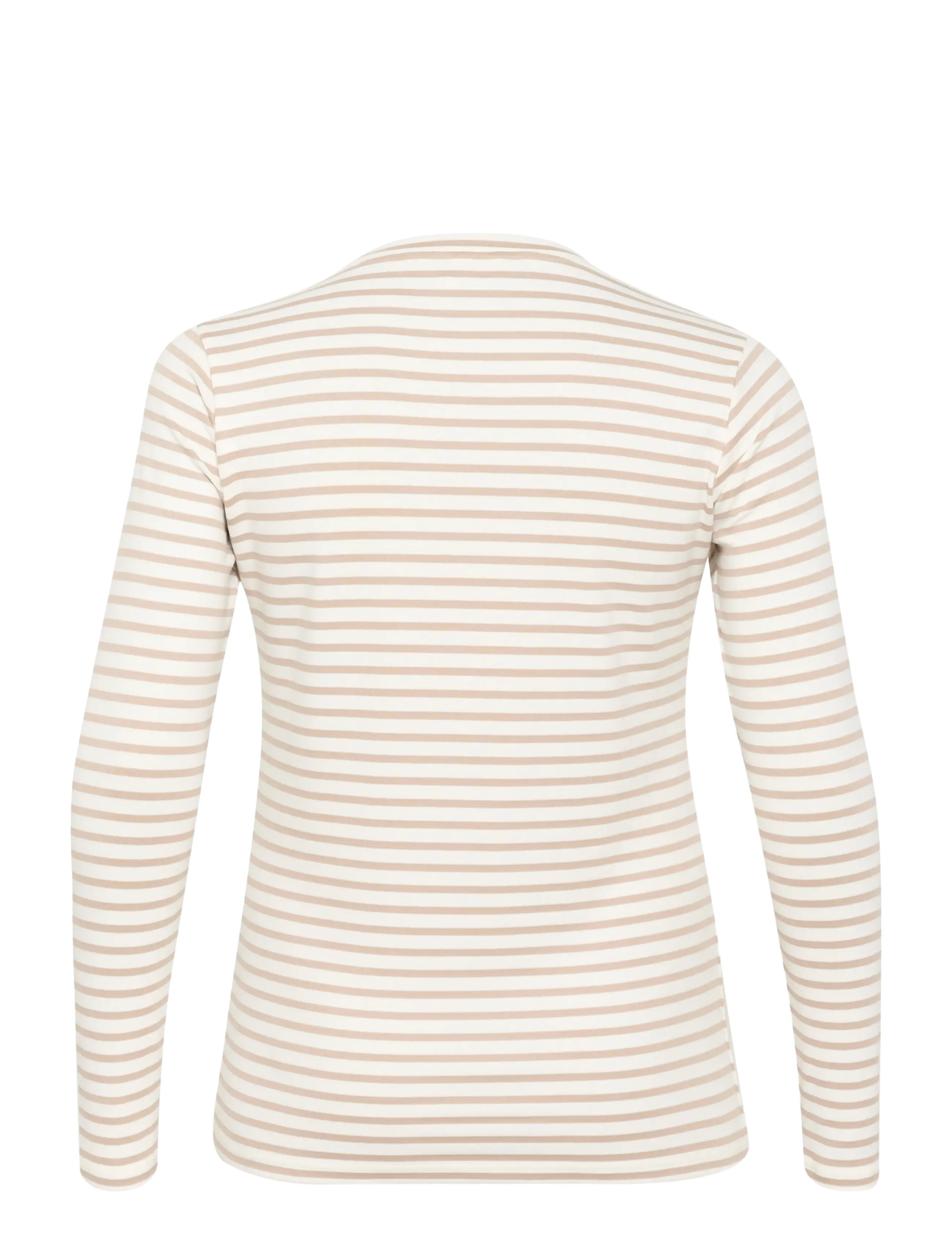 Kaffe Curve - KClia T-Shirt - langärmlige tops - chalk/beige, peach heart - 1